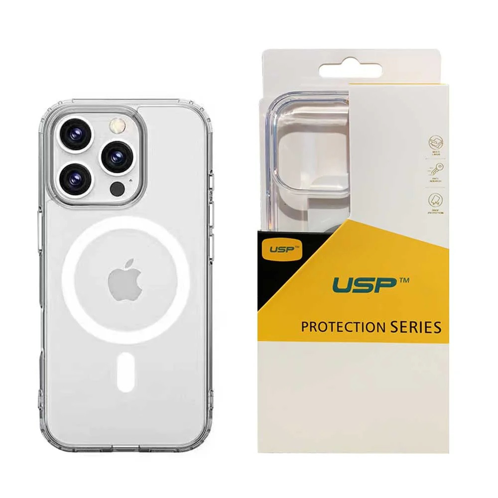 USP 6976552044189 Apple iPhone 17 (6.3') Clear Rock Shockproof Case with MagSafe - Ultra-thin, Lightweight, Non-slip, Crystal Clear, 5 Years Warranty - Image 1