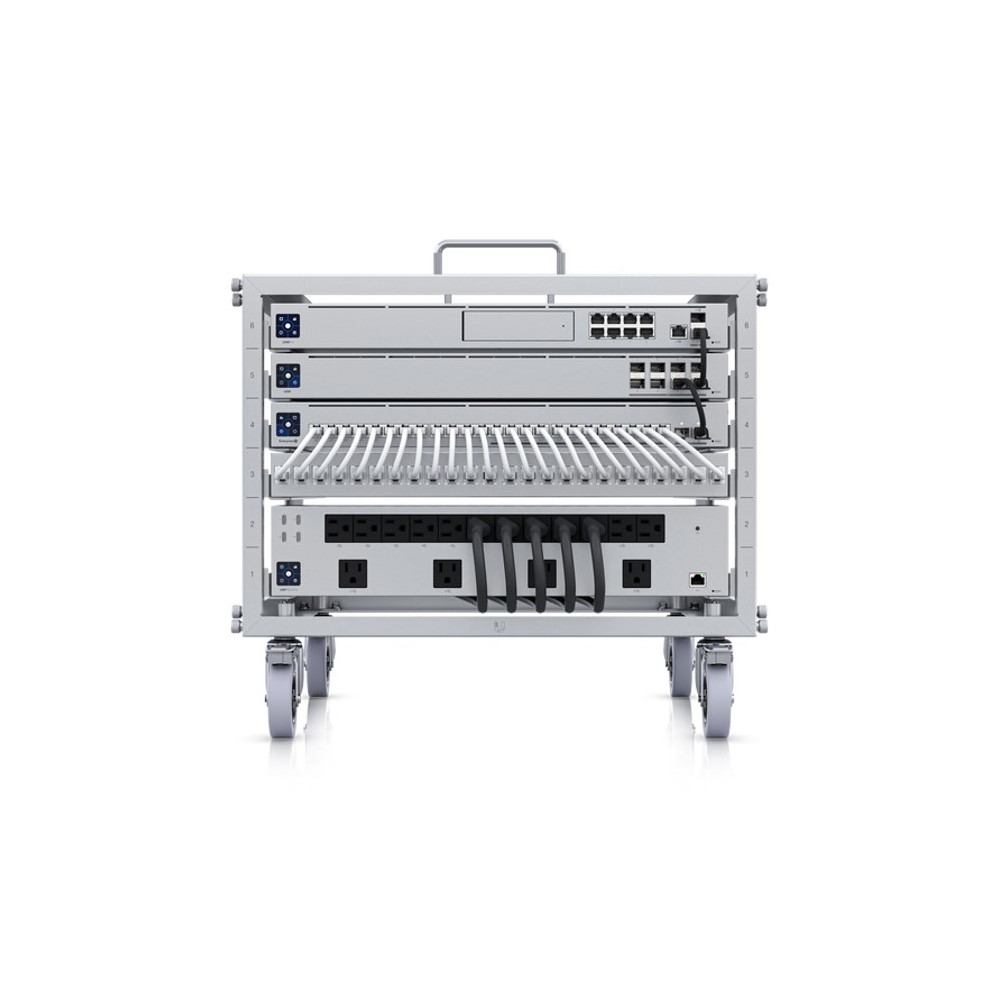 Ubiquiti U-RACK-6U-TL Toolless Mini Rack,Compact,Stackable 6U Open-frame Rack For UniFi Rack-mount Device,Toolless Assembly&Device Mounting,Lockable Casters - Image 1