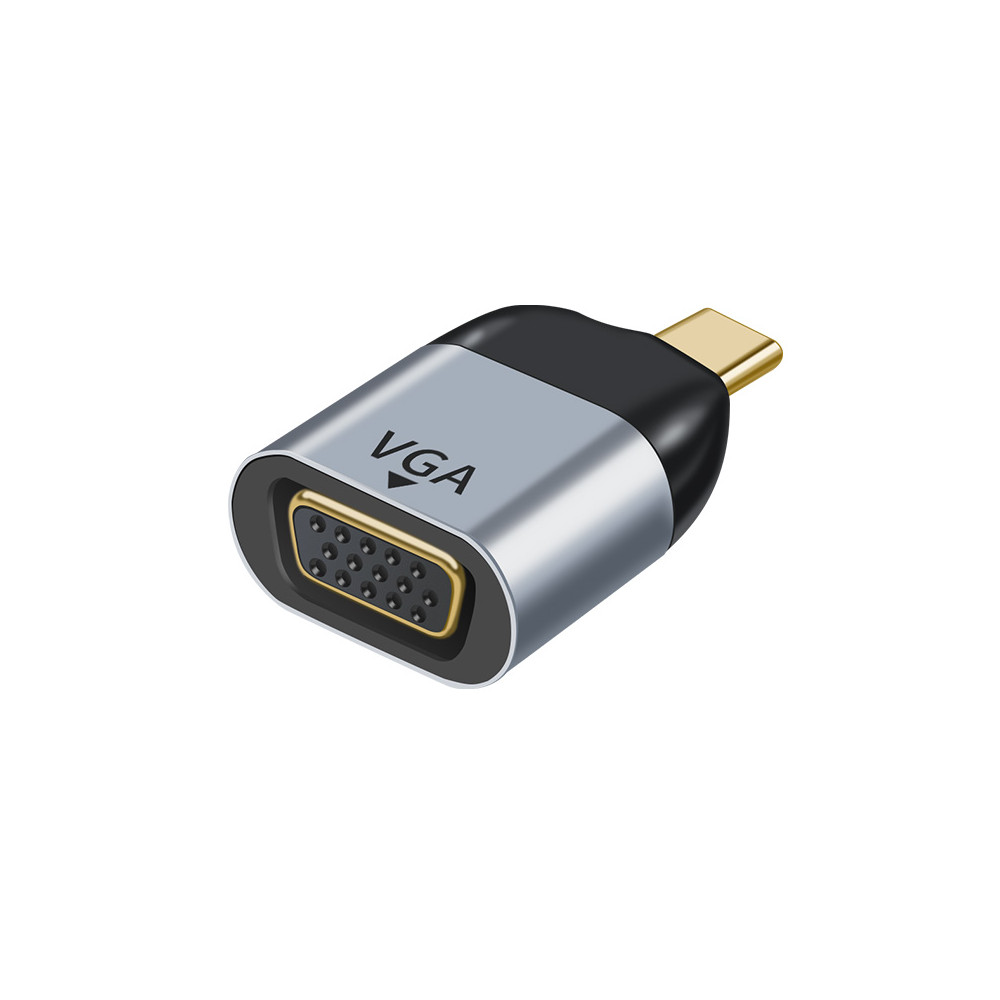 Astrotek AT-USBCVGA-MF USB-C to VGA Male to Female Adapter support 1080P@60Hz QXGA QWXGA WUXGA UXGA for iPad Pro Macbook Air Samsung Galaxy MS Surface Dell XPS - Image 1