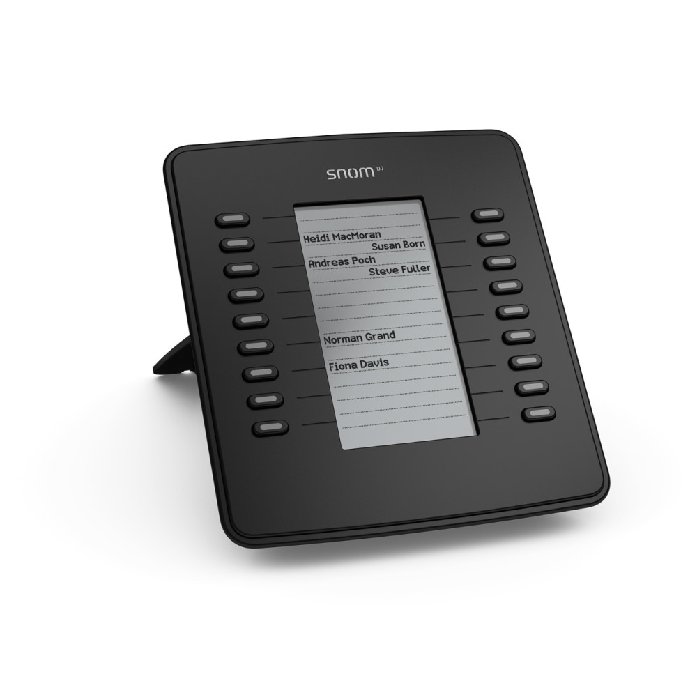 Snom SNOM-D7 D7 Expansion Module USB for D785, D765, D745, D735, D725, D717 & D715, Black,18 Multi-color LED keys, Supports All 700 Series Telephones - Image 1