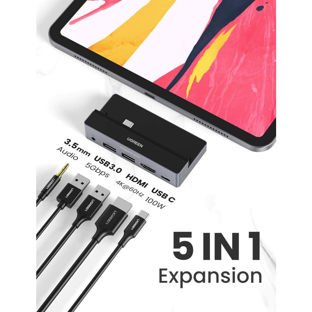 UGREEN 6957303876884 70688 5 in 1USB-C Multifunction Adapter for iPad Pro - Image 2