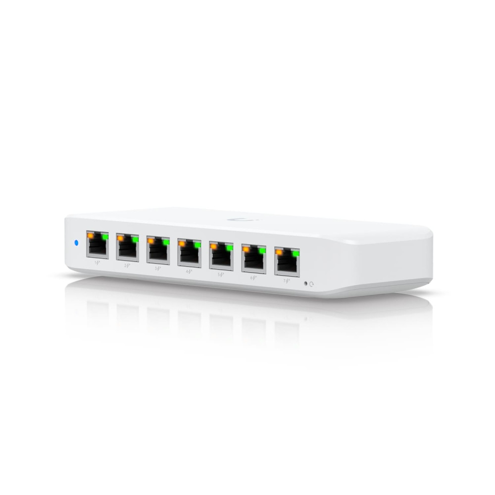 Ubiquiti USW-ULTRA UniFi SWITCH ULTRA, 42W, 8 GbE PORT(7 PoE+; 1 PoE++ ), LAYER 2, COMPACT, 1YR - Image 1