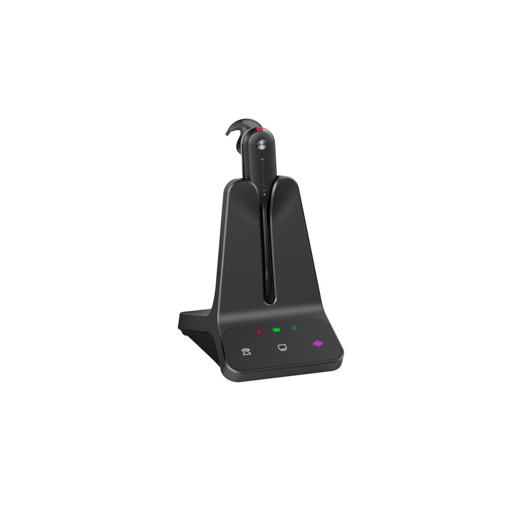 Yealink WH63-E2-UC WH63 E2 Convertible DECT Wireless UC Headset 8 hours talk time185m Wireless range Dual microphone Multi-device Connectivity - Image 1