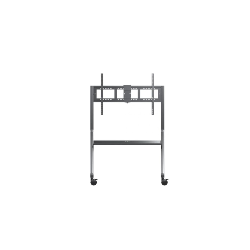 ViewSonic VB-STND-009 Slim Trolley Cart for 55' to 105' Display, Streamlined, height-adjustable design, 360° silent wheels with quick-release brakes - Image 1