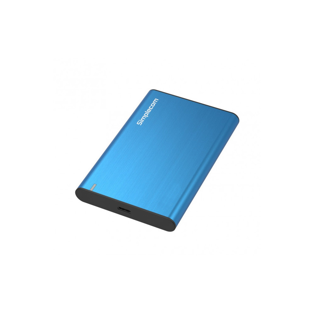 Simplecom SE221-BLUE SE221 Aluminium 2.5'' SATA HDD/SSD to USB 3.1 Enclosure Blue USB 3.1 Gen 1 support up to 5Gbps data transfer rate - Image 1