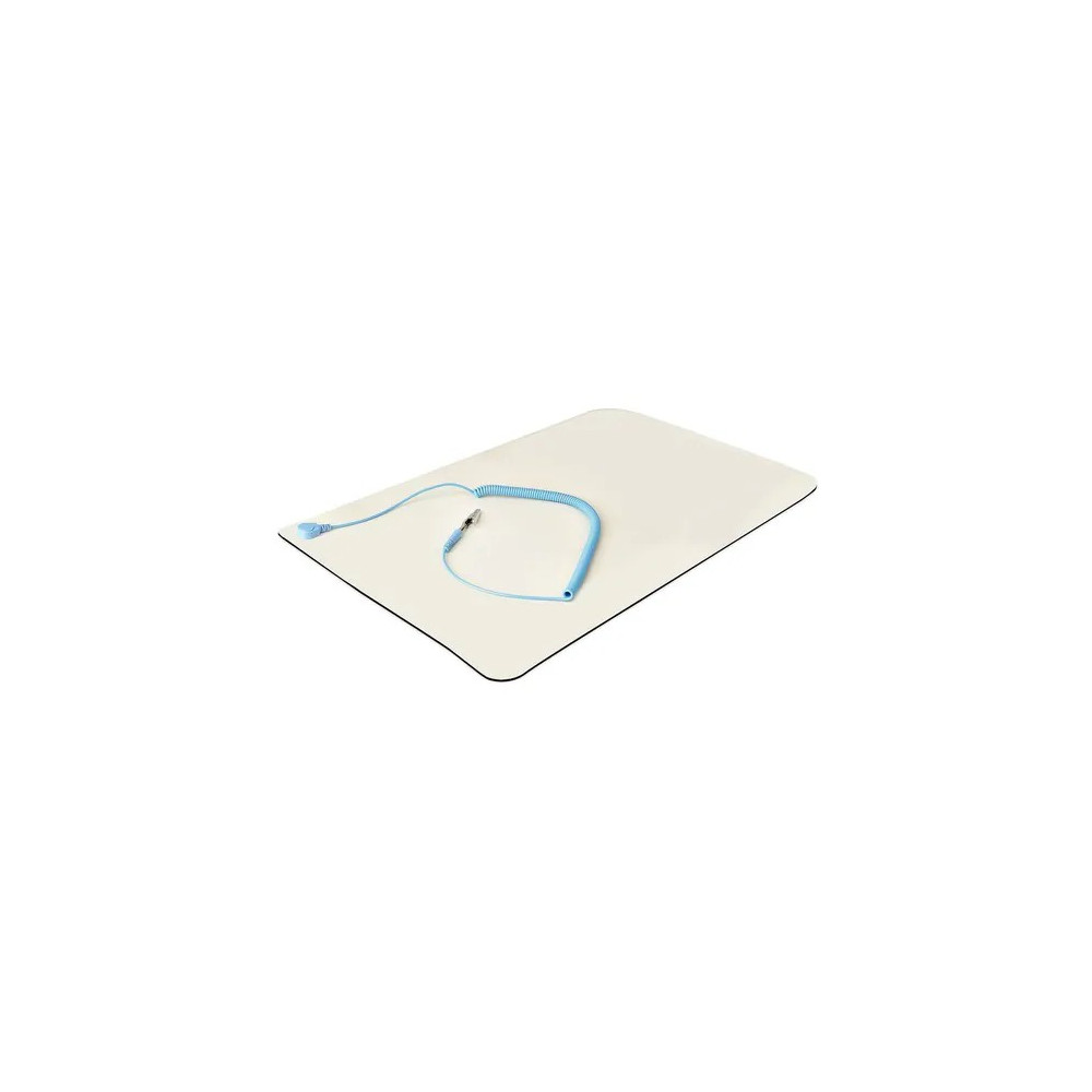 StarTech SM-ANTI-STATIC-MAT 11x18in Anti Static Mat, ESD Mat for Electronics Repair on Tables or Desks, Flexible Work Pad, Detachable Grounding Wire - 600 mm Length x 1200 mm Width - Rectangular - Polyvinyl Chloride (PVC), PVC Foam - Beige - Image 3