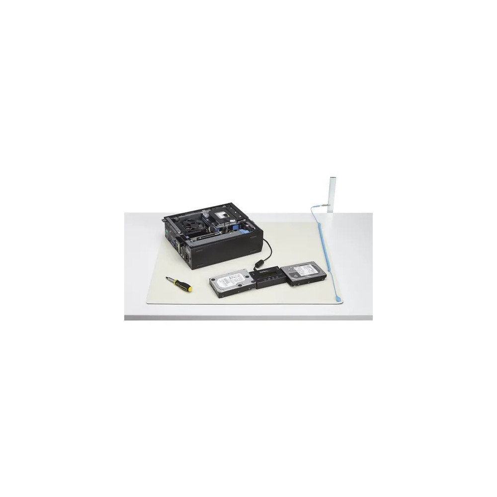StarTech SM-ANTI-STATIC-MAT 11x18in Anti Static Mat, ESD Mat for Electronics Repair on Tables or Desks, Flexible Work Pad, Detachable Grounding Wire - 600 mm Length x 1200 mm Width - Rectangular - Polyvinyl Chloride (PVC), PVC Foam - Beige - Image 8