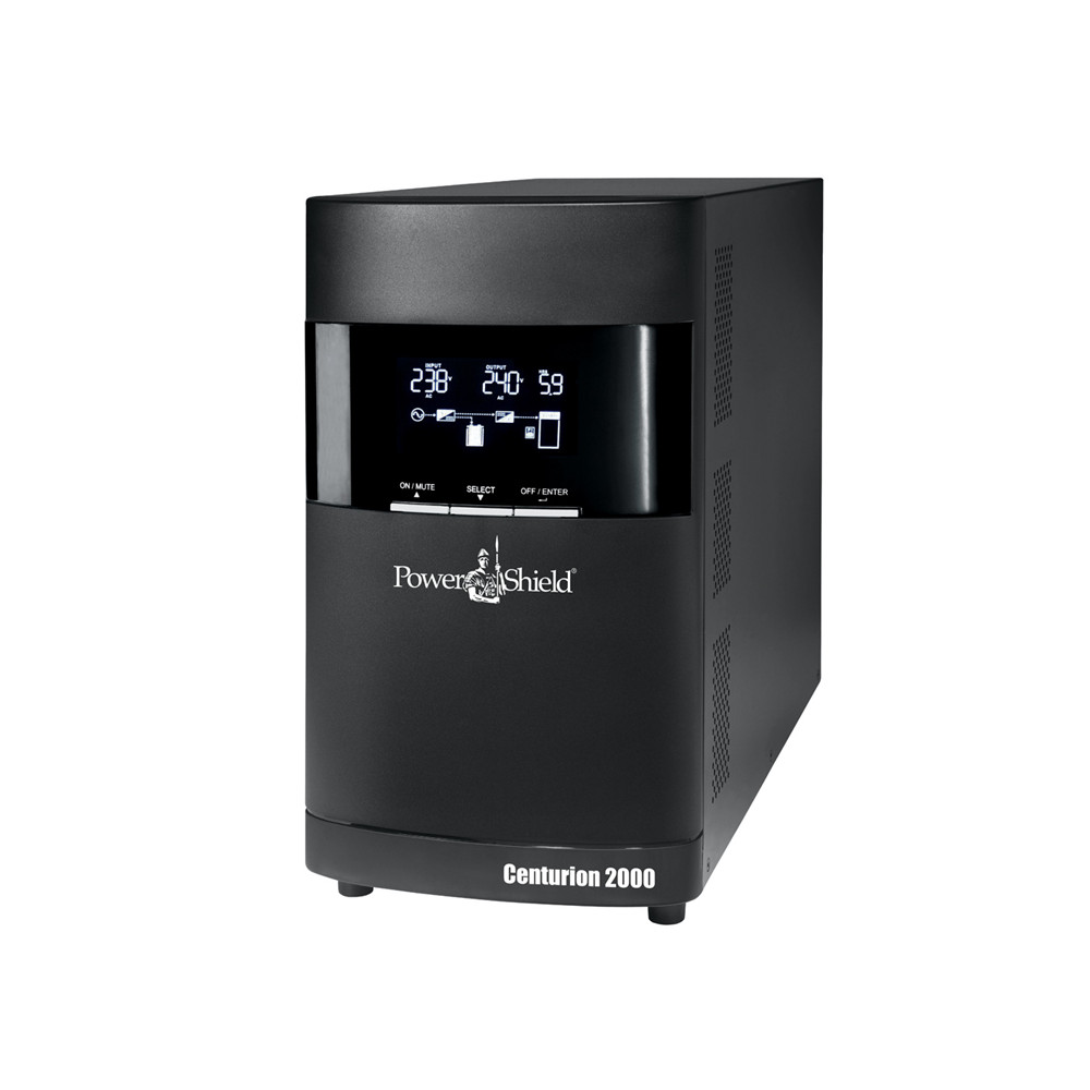 PowerShield PSCE2000 Centurion Tower UPS 2000VA/1800W, 10A input, 4 AUS sockets, 10A, C13 x 2, 2-year warranty - Image 1
