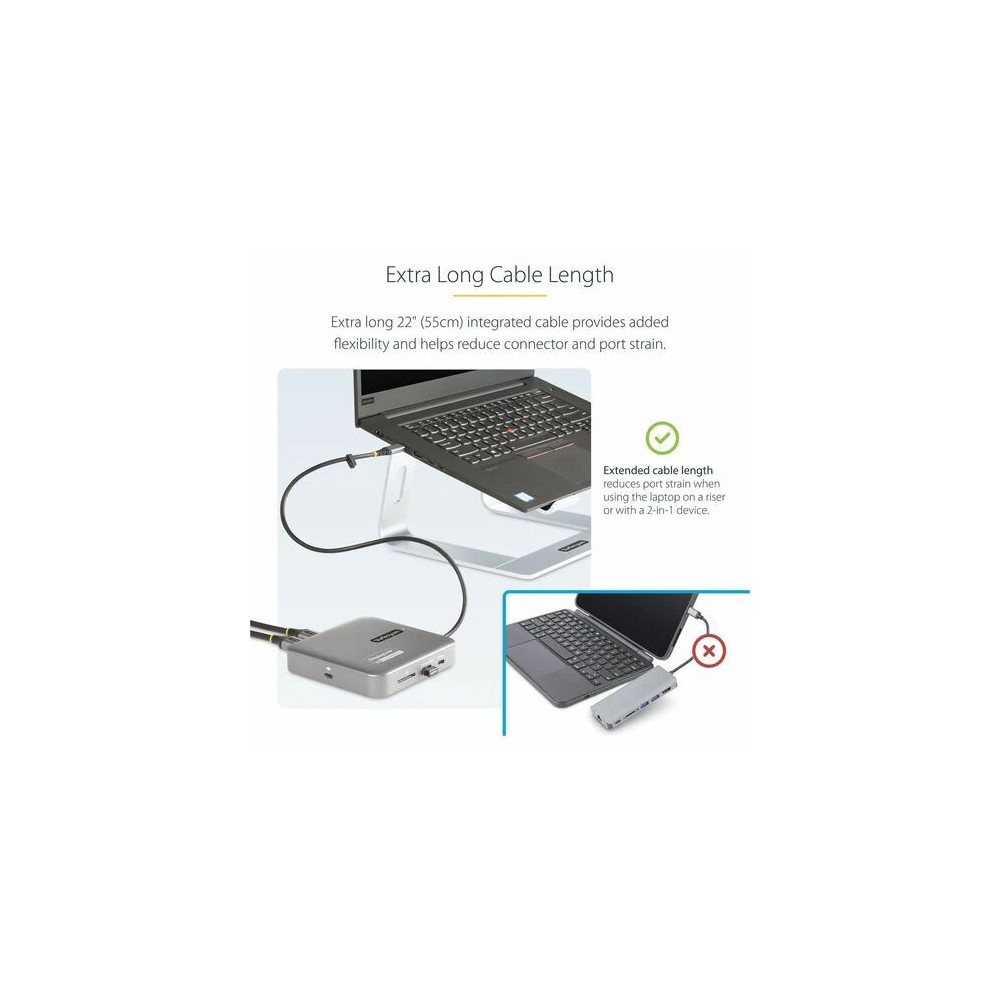 StarTech 102B-USBC-MULTIPORT USB C Docking Station, Dual 4K 60Hz HDMI, compatible with MacBook Pro (M1/M2/M3/M4) and Windows, 10Gbps USB Hub, GbE, 100W PD - Compact USB C dock Dual 4K 60Hz HDMI - Dual monitors on a MacBook Air/Pro M1/M2/M3 - Wor - Image 5