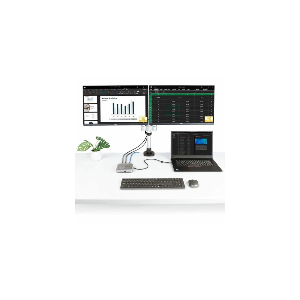 StarTech 102B-USBC-MULTIPORT USB C Docking Station, Dual 4K 60Hz HDMI, compatible with MacBook Pro (M1/M2/M3/M4) and Windows, 10Gbps USB Hub, GbE, 100W PD - Compact USB C dock Dual 4K 60Hz HDMI - Dual monitors on a MacBook Air/Pro M1/M2/M3 - Wor - Image 9