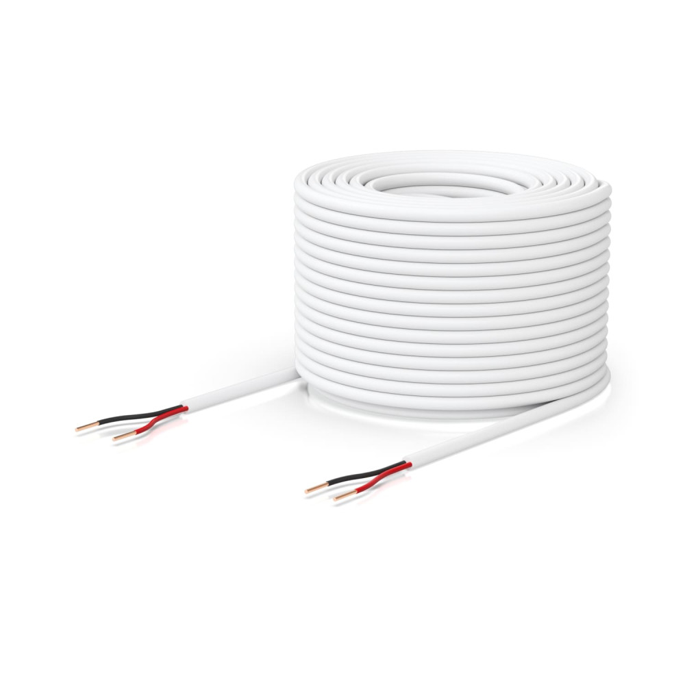 Ubiquiti UACC-CABLE-DOORLOCKRELAY-1P Door Lock Relay Cable, 500-foot (152.4 m) Spool of One Pair, Low-voltage Cable, Solid bare coppe , 36V DC, White - Image 1
