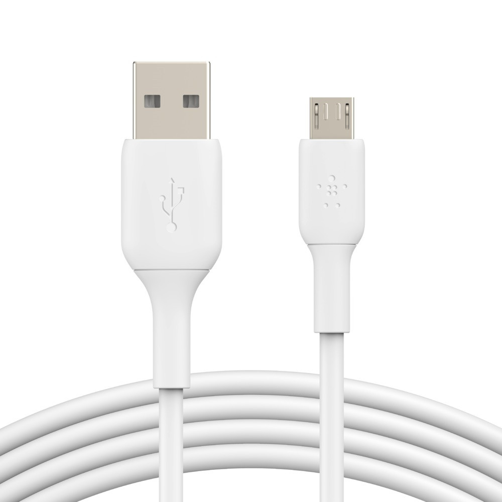 Belkin CAB005BT1MWH BoostCharge USB-A to Micro-USB Cable (1M) - White , 25K+ Bends, USB-IF Certified, 2 Years Warranty - Image 1