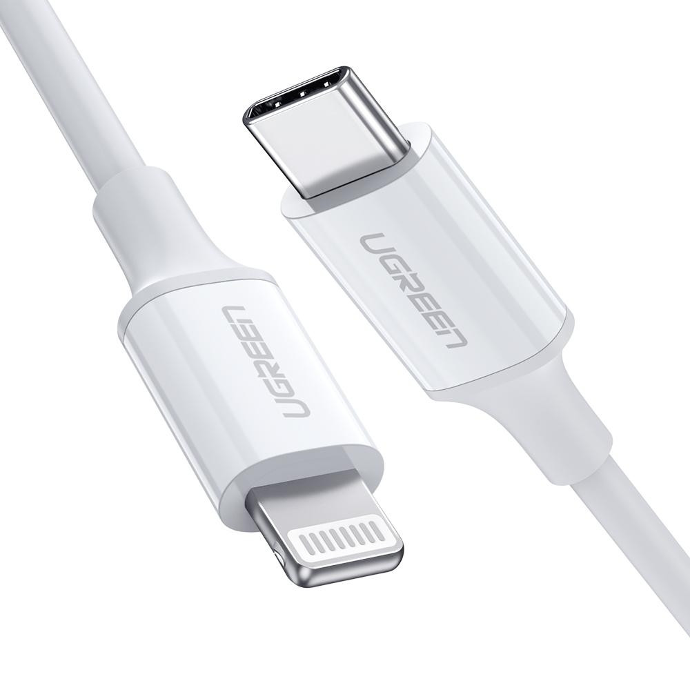 UGREEN 6957303814930 10493 MFI USB-C to Lightning Cable 1M White - Image 1