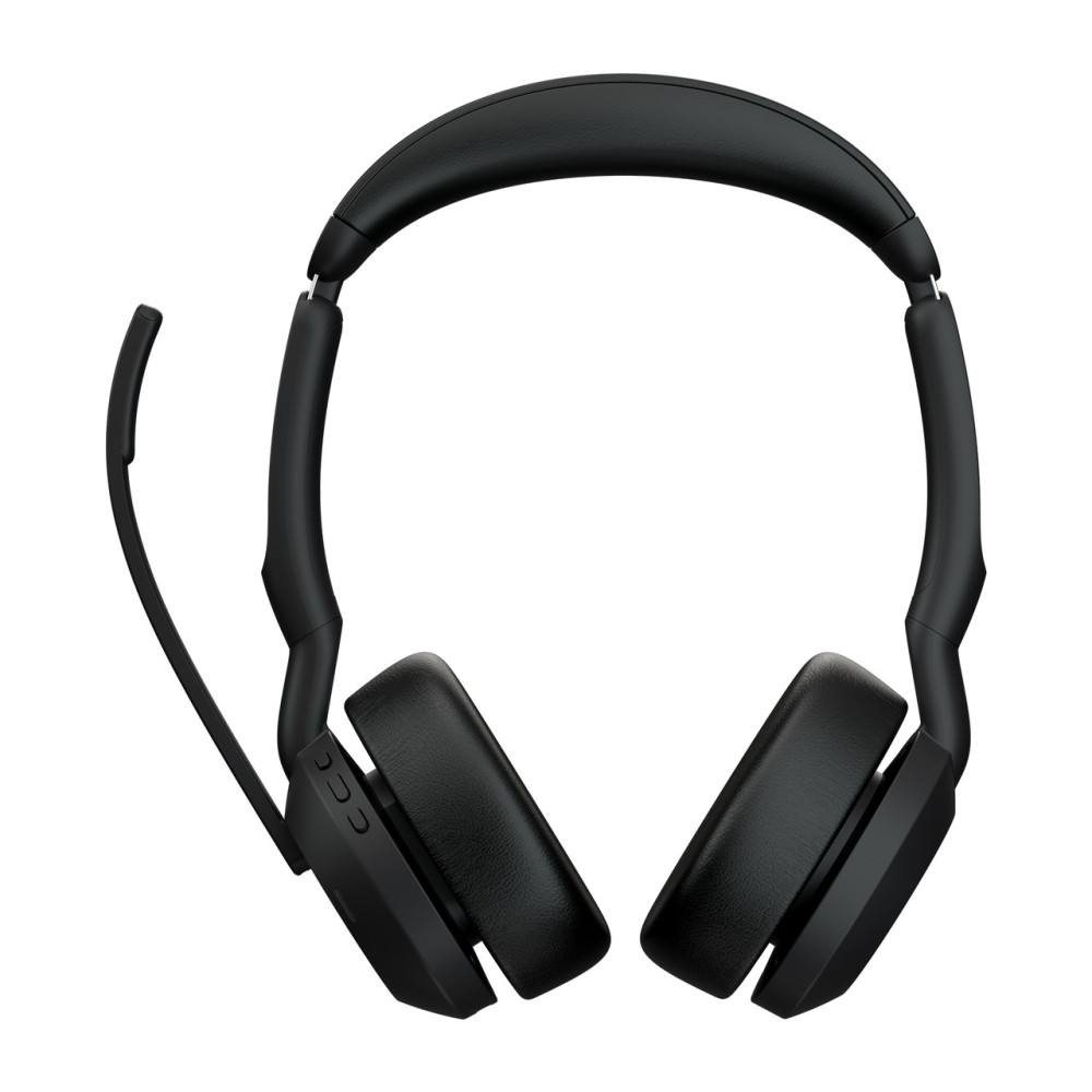 Jabra 25599-999-899 Evolve2 55, USB C, Stereo, MS Teams, Active Noise Cancellation (ANC), Link 380 Bluetooth Adapter ,30m Wireless Range, 18 Hours Battery Life - Image 1