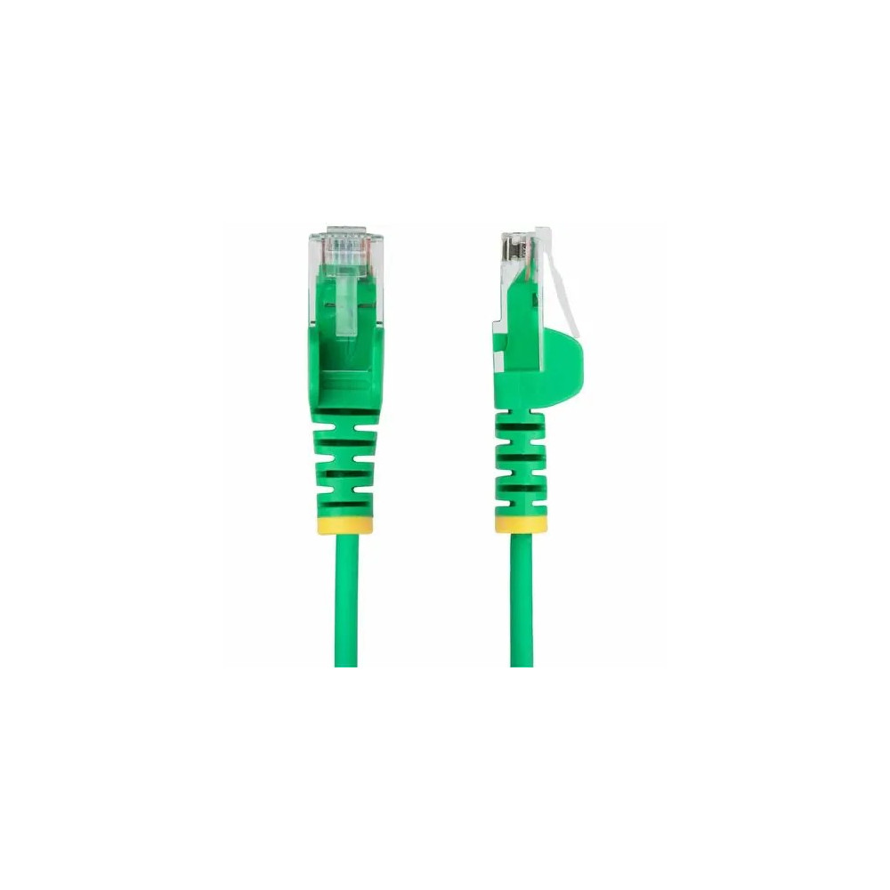 StarTech N6PAT100CMGNS 1m Green Slim CAT6 Ethernet Cable, Snagless RJ45, UTP, LSZH, 28AWG Pure Bare Copper, Slim Network Patch Cord - Slim UTP Cat6 Cable supports 10Gbps and 100W PoE; Ideal for crowded installations; 36% slimmer for improved air - Image 9