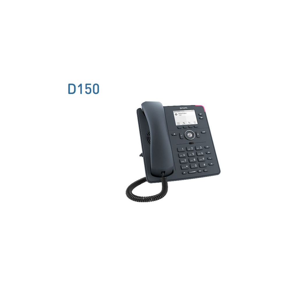 Snom D150 Desk Telephone, PoE, HD Audio, Suitable For IP Desk Phone, Indoor& Wall Mounting, - Image 1