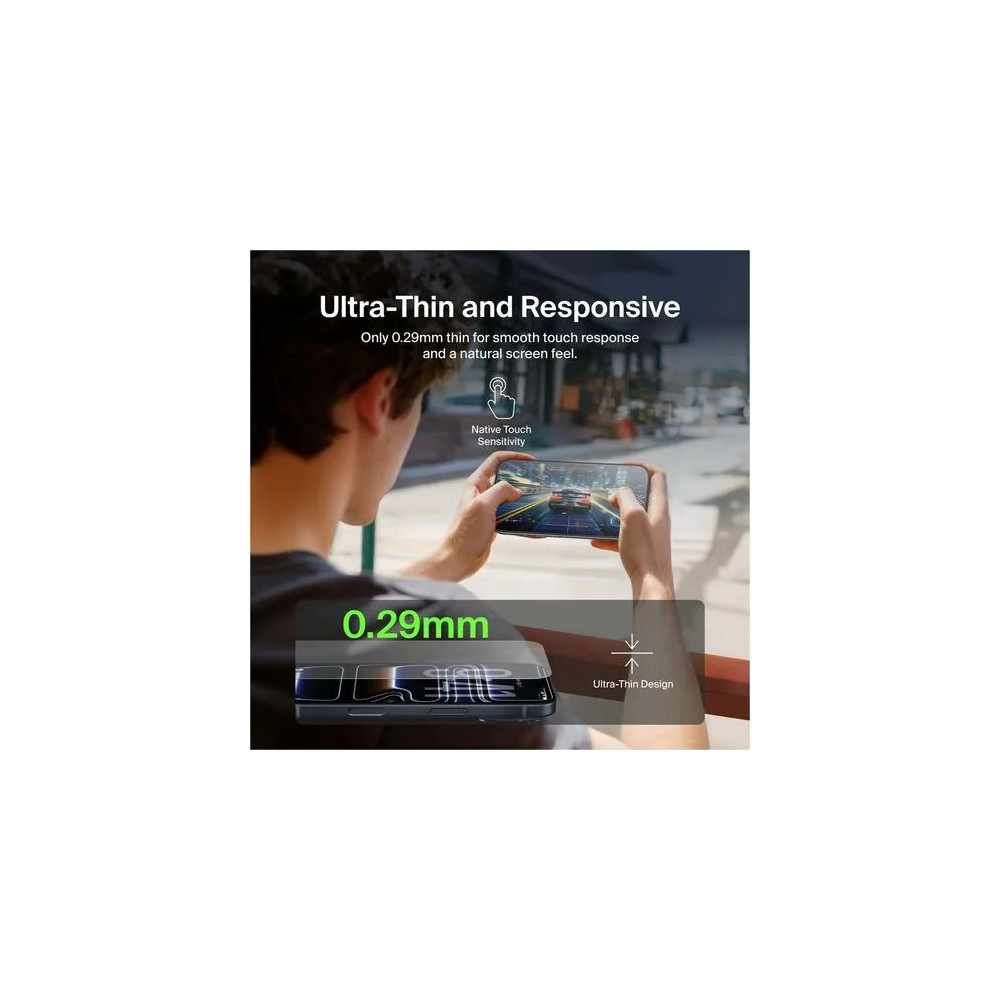 Belkin OVA194FQ ScreenForce UltraGlass 2 9H Glass Screen Protector for Apple iPhone 17 Pro Max - Clear - For OLED iPhone 17 Pro Max - Anti-microbial - Impact Resistant, Scratch Resistant, Crack Resistant, Smudge Resistant - Image 9