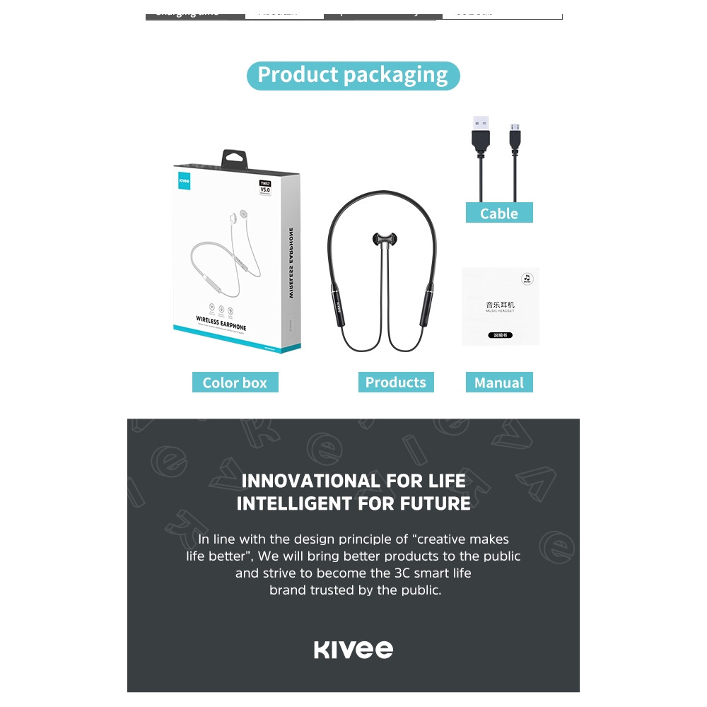KIVEE 6941256111222 TW57 Bluetooth 5.0 Earphone Black - Image 4