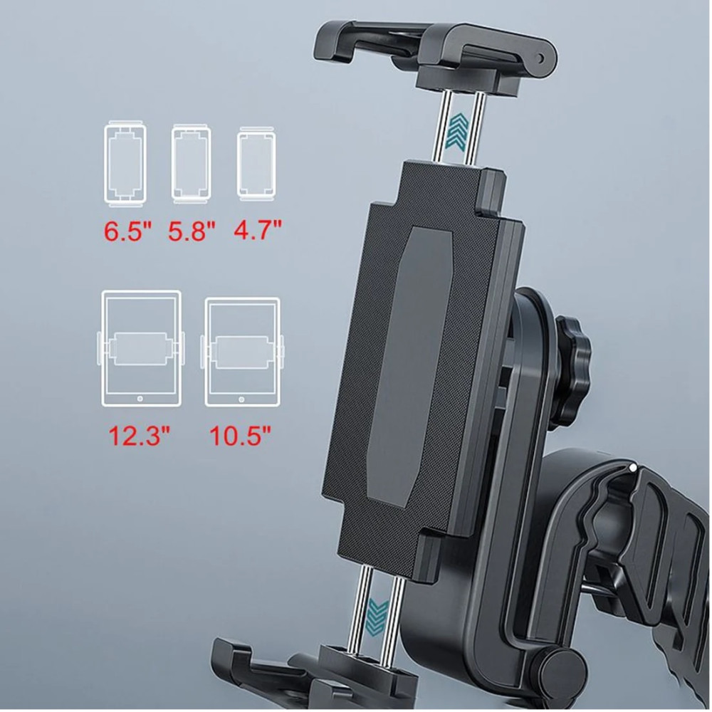 USP AIUICTM Universal In-Car Tablet Mount Dash Windscreen Holders - Black, Compatible with tablets 7–11.9', Portrait/landscape viewing, Perfect mounting - Image 1