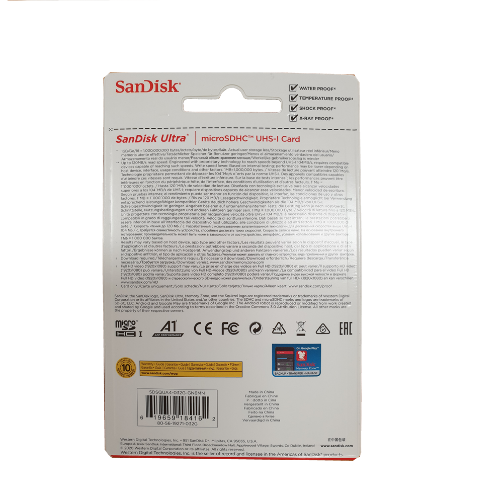 Sandisk SDSQUA4-032G-GN6MN Micro SDHC Ultra UHS-I Class 10 , A1, 120mb/s No adapter - Image 4