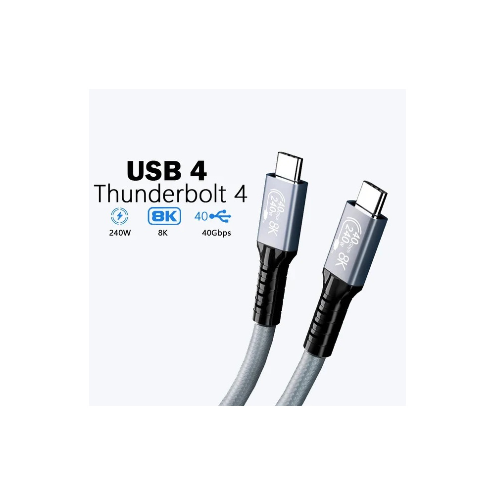 USP BT4CC18M BoostUp Hyperlink USB4 USB-C to USB-C Cable (1.8M) Black -USB4 - 40Gbps,240W,8K (60Hz)/4K (144Hz), Fast Charge, Tablet, Phone, 5 Years Warranty - Image 1