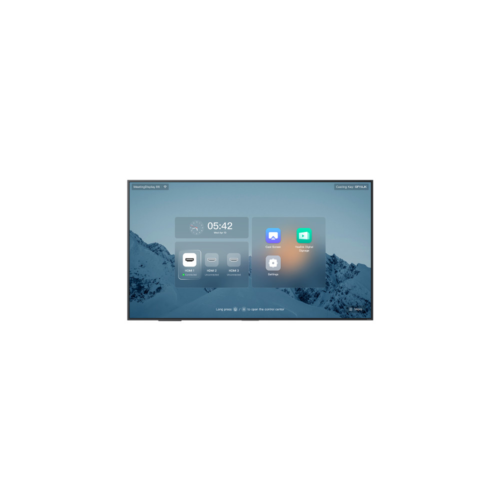 Yealink MD86 MeetingDisplay 86' 4K UHD, IPS Panel, Anti-Glare, Dual 12W Speakers, Wi-Fi 6, Bluetooth 5.1, HDMI x3 - Image 1