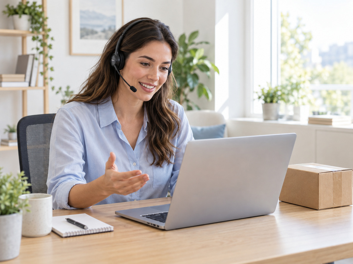 Customer support representative helping with product and order enquiries